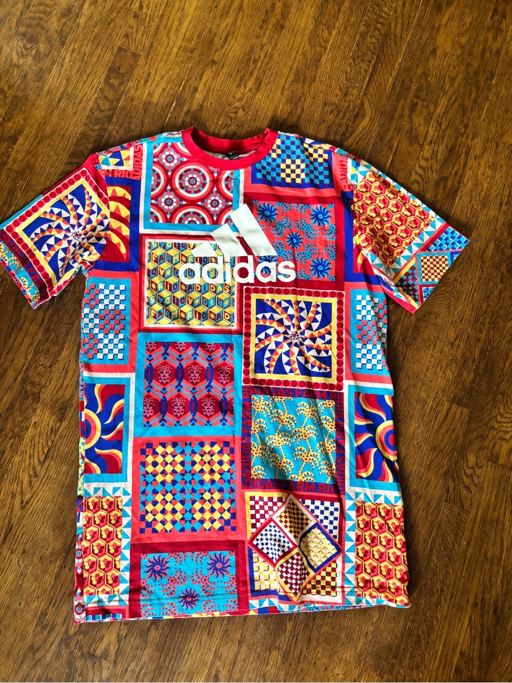 Farm Rio x Adidas Kaleidoscope T-shirt Dress